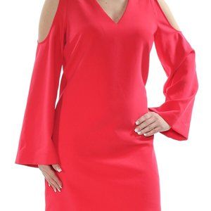 Rachel Rachel Roy Red Peek-a-Boo Shoulder‎ Red Dress Medium